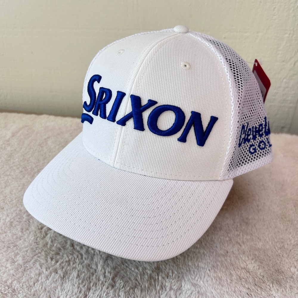 Srixon Tour Original Trucker Cap White Royal Blue Cleveland Golf Hat 11203378